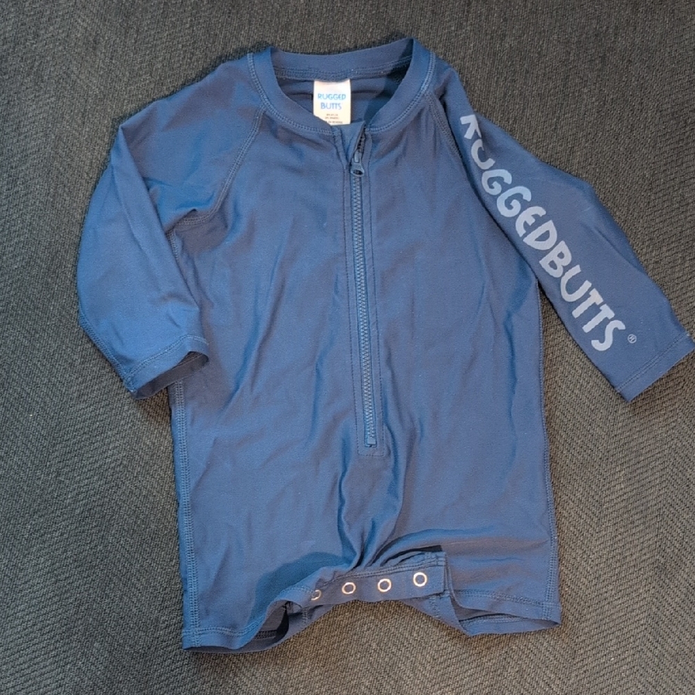 RuggedButts Blue Kids Swim Rashguard